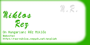 miklos rez business card